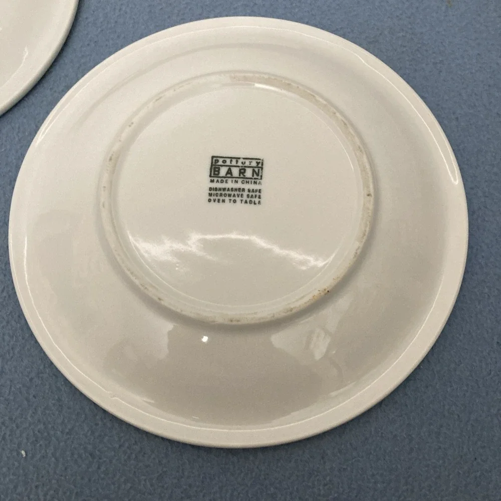 VTG Pottery Barn White Du Jour Suppertime 7 3/4